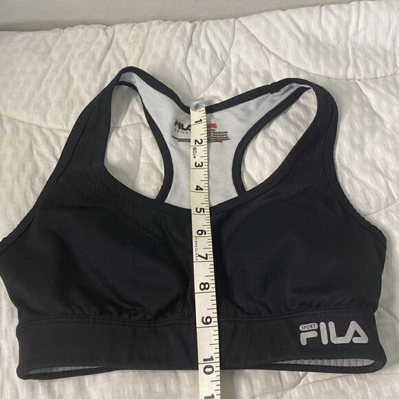 Fila Black Sports Bra with Mesh Racer Back Size S. See Video - Picture 9 of 10